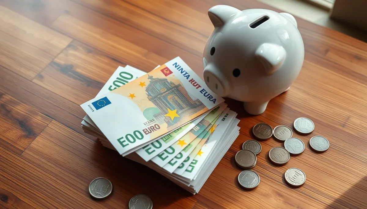Billets en euros et tirelire symbolisant les aides financières cumulables pour la rénovation énergétique
